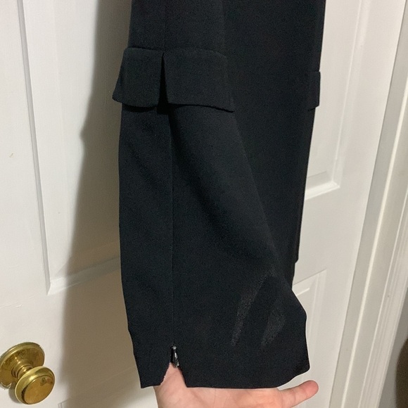 Liz Claiborne sleeveless black dress with optional slits with zippers both sides - Picture 5 of 13